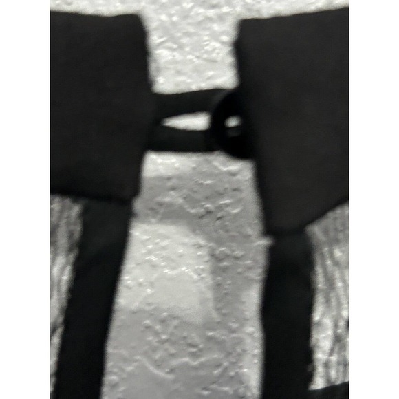 Zara Women’s White Black Floral Lace Sheer Top Upper Neck Zip Up Dress Size L - Picture 11 of 14